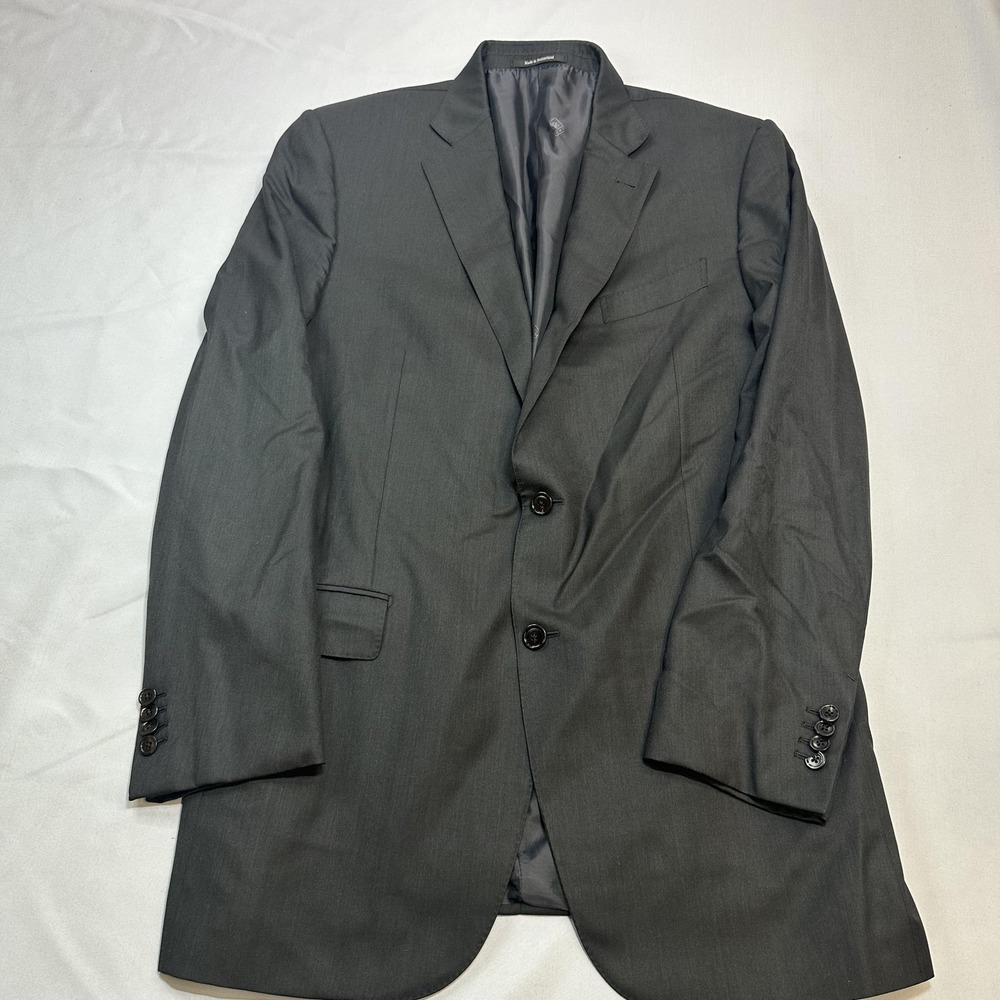 Ermenegildo Zegna Suit Jacket Mens 42 Gray 15 Milmil 15 Wool Su Misura 2 Button
